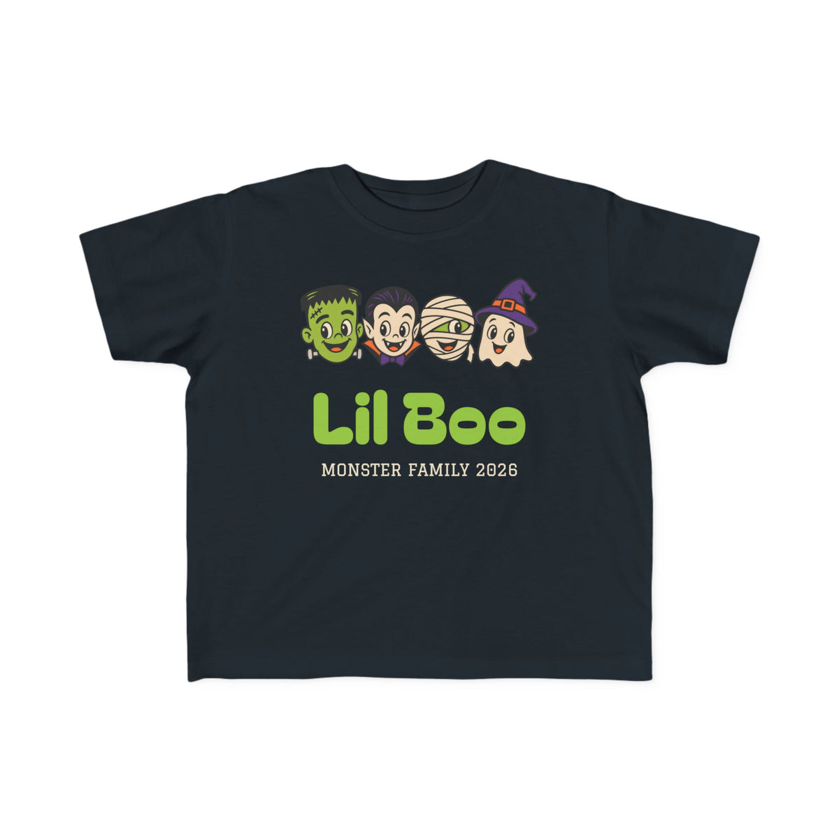 Toddler Monster Family Shirt, Custom Monster Name Toddler Halloween Tee, Lil Boo