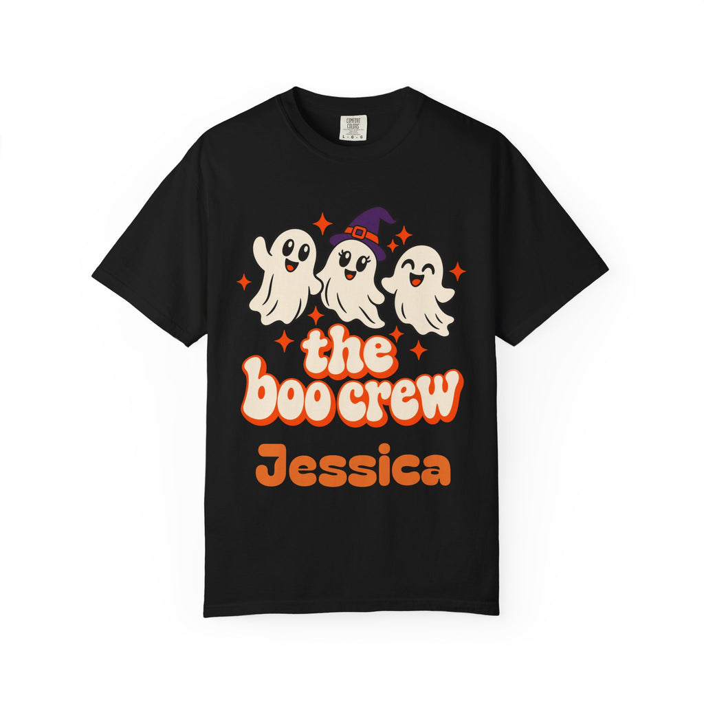 The Boo Crew Shirt, Custom Name Halloween Shirt, Matching Family Halloween Shirts, Group Halloween Tee, Retro Ghost Shirt, Comfort Colors