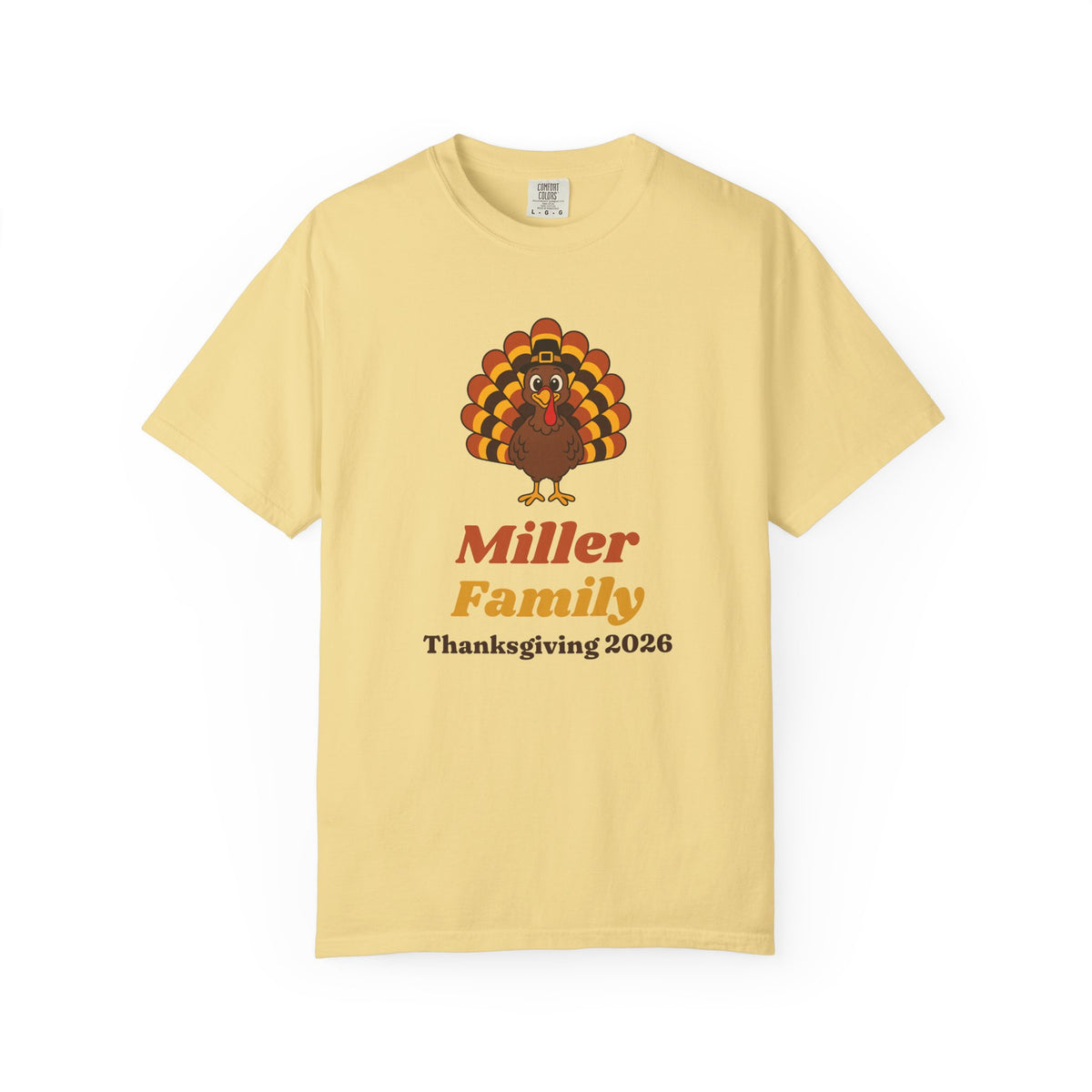 Family Thanksgiving Shirts 2026, Custom Family Name Turkey Tee, Matching Thanksgiving Shirt, Retro Turkey Shirt, Comfort Colors