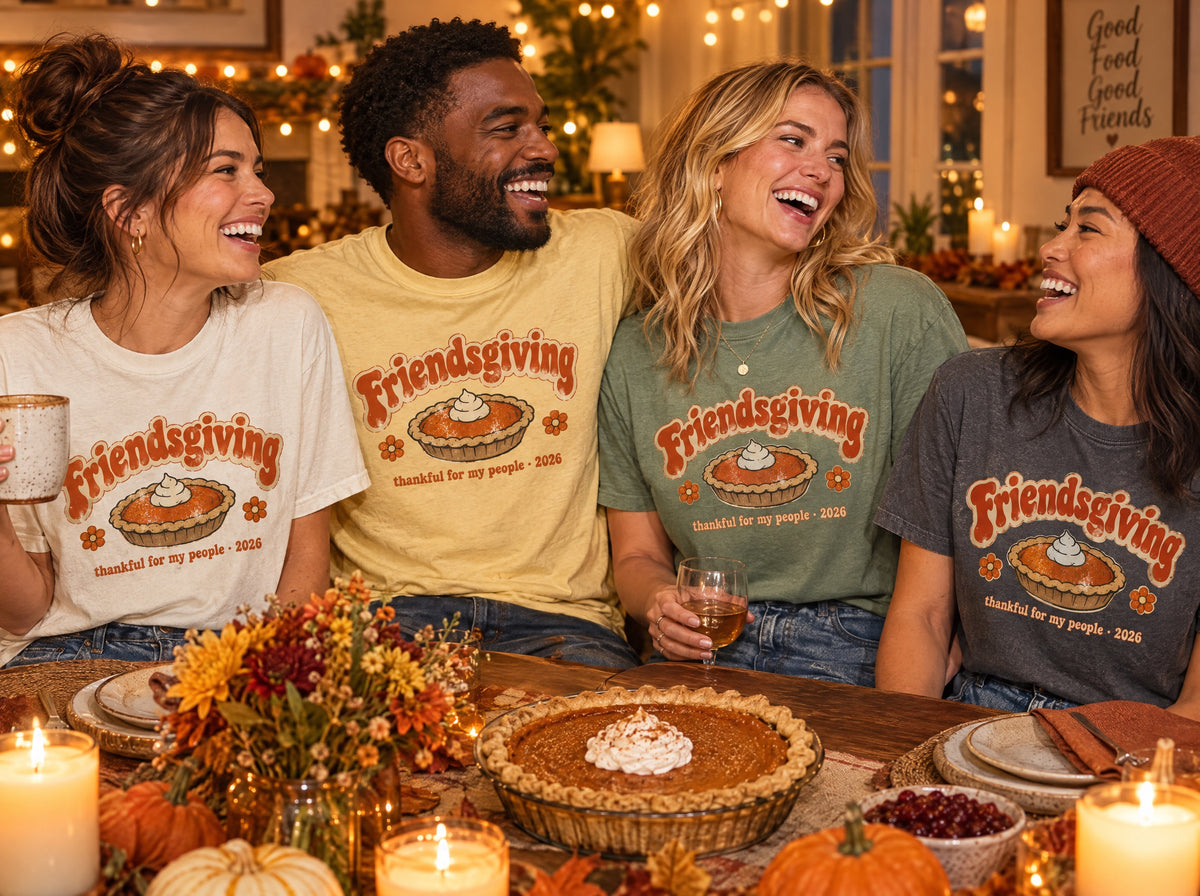 Friendsgiving Shirt 2026, Retro Friendsgiving Tee, Matching Friends Thanksgiving Shirts, Thankful For My People, Comfort Colors