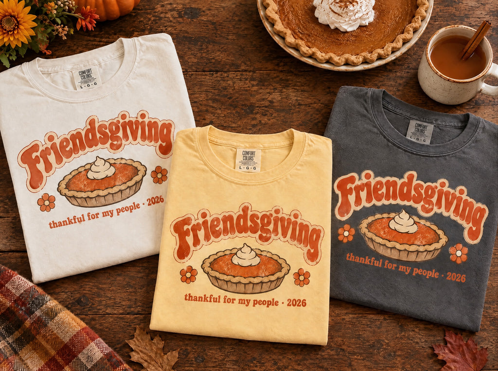 Friendsgiving Shirt 2026, Retro Friendsgiving Tee, Matching Friends Thanksgiving Shirts, Thankful For My People, Comfort Colors
