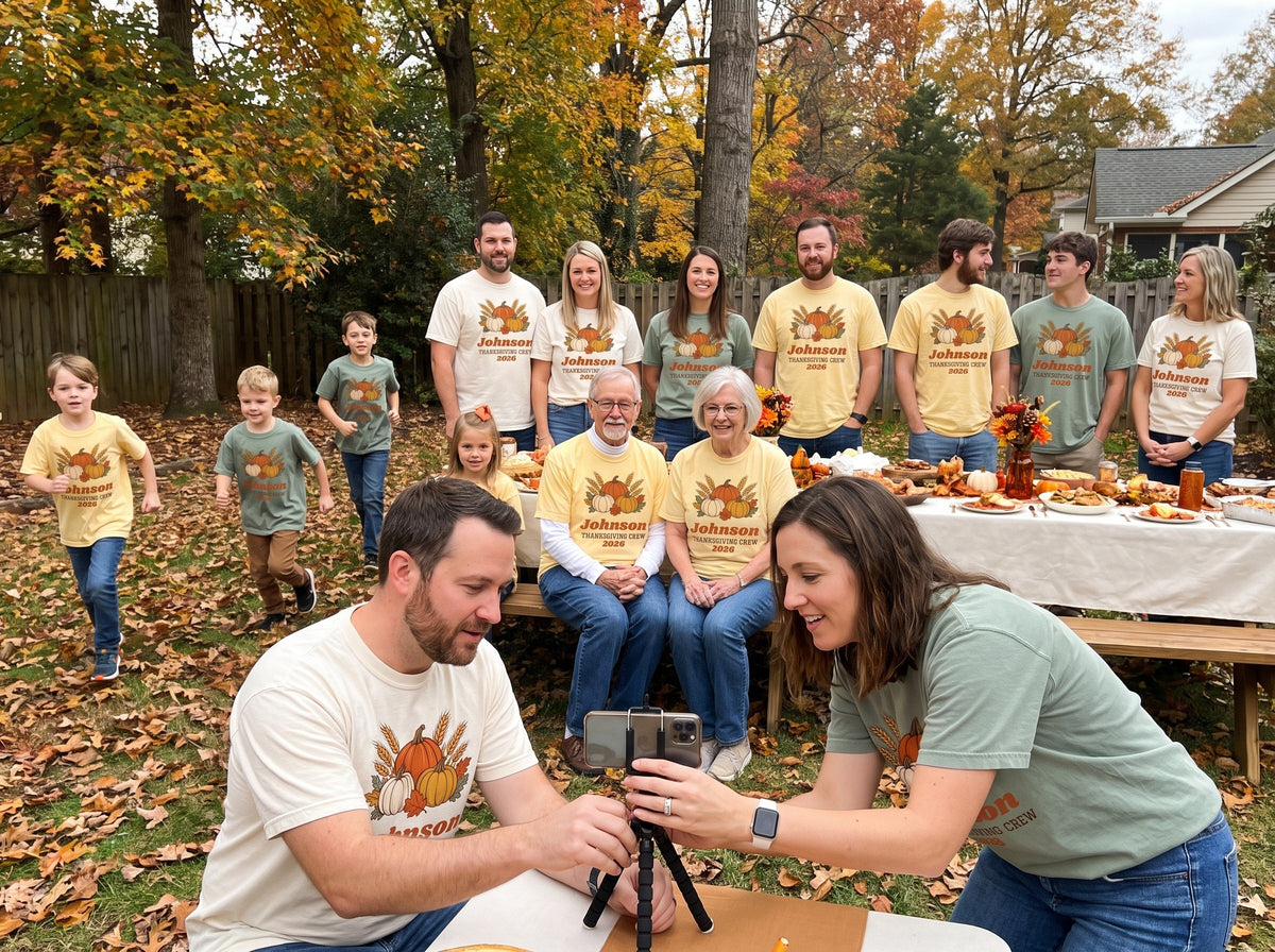 Thanksgiving Crew 2026 Shirt, Custom Family Name Thanksgiving Shirts, Matching Family Reunion Tee, Pumpkin Fall Group Shirt, Comfort Colors