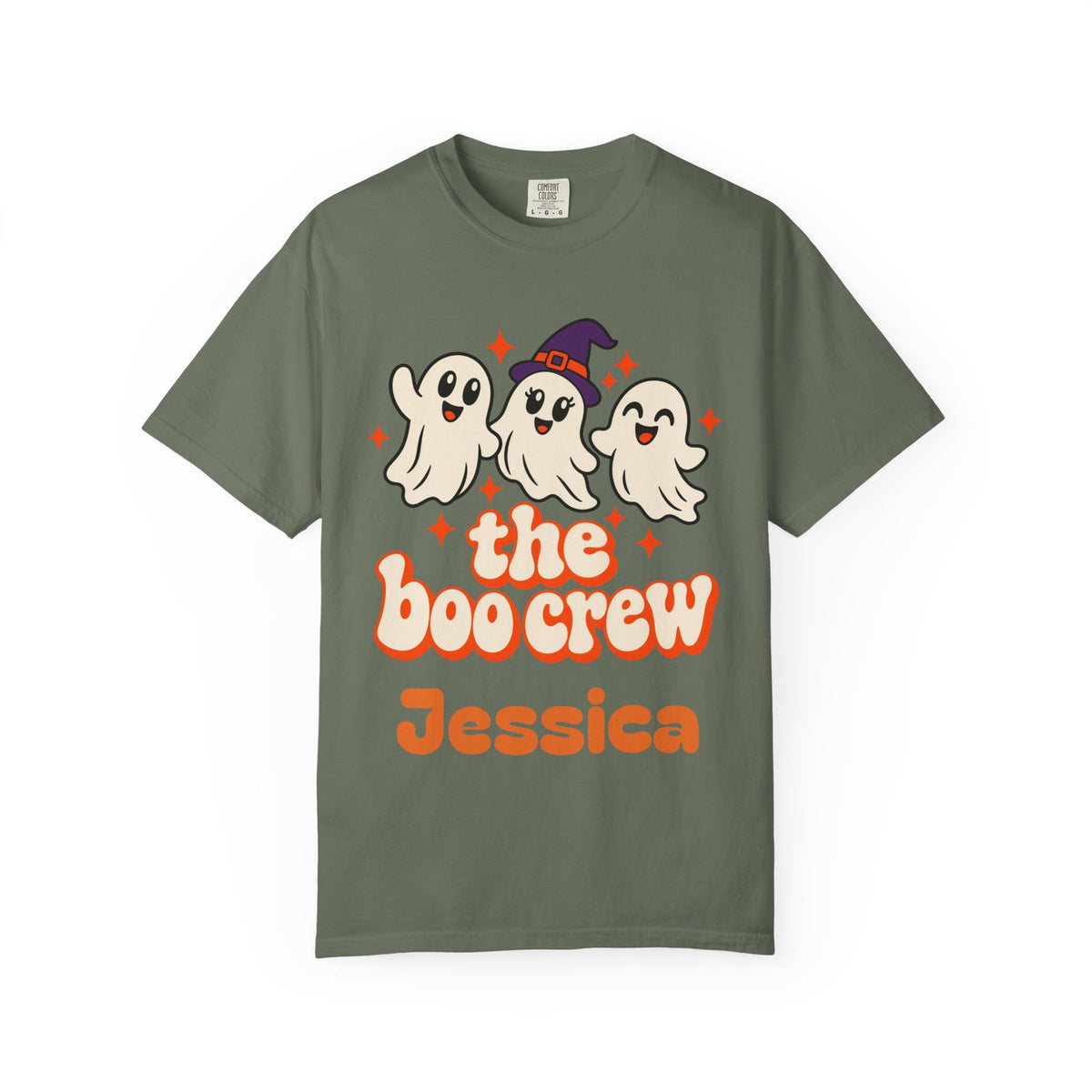 The Boo Crew Shirt, Custom Name Halloween Shirt, Matching Family Halloween Shirts, Group Halloween Tee, Retro Ghost Shirt, Comfort Colors
