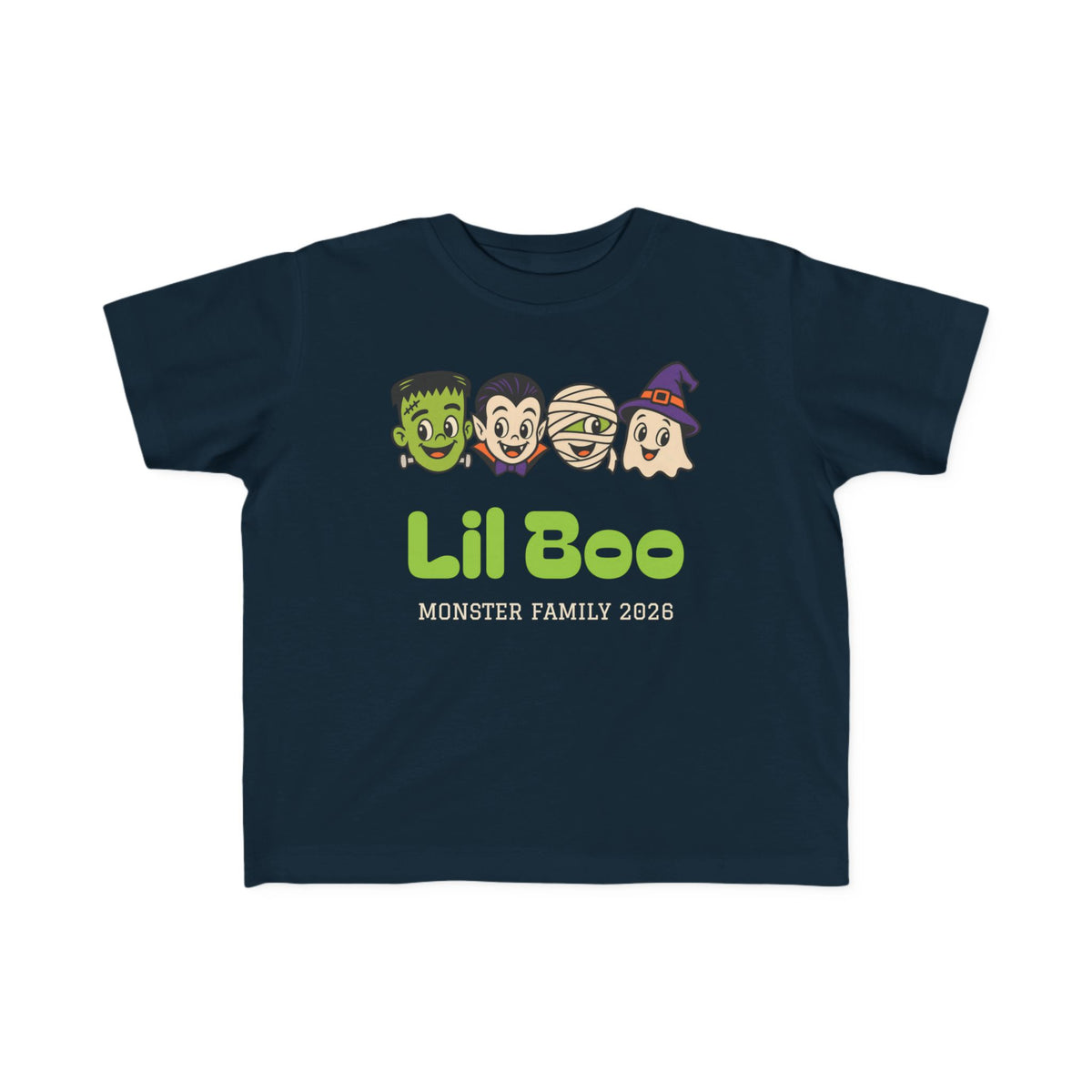 Toddler Monster Family Shirt, Custom Monster Name Toddler Halloween Tee, Lil Boo