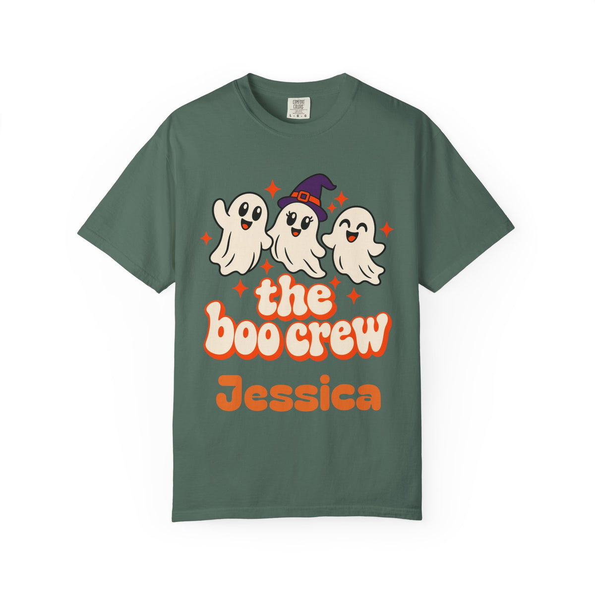 The Boo Crew Shirt, Custom Name Halloween Shirt, Matching Family Halloween Shirts, Group Halloween Tee, Retro Ghost Shirt, Comfort Colors