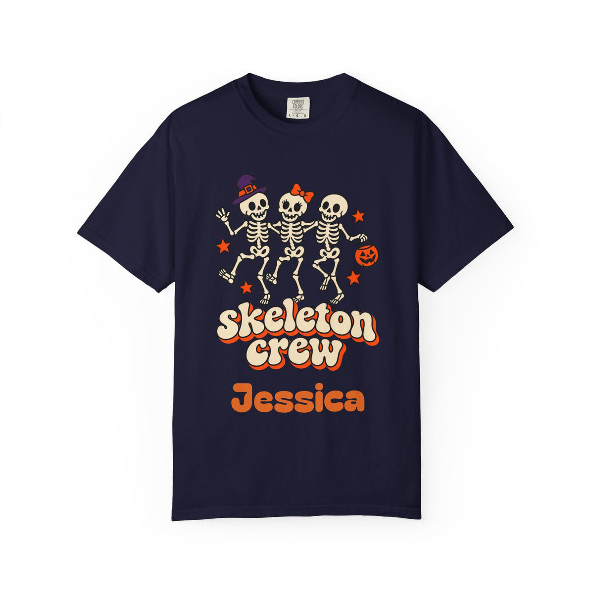 Skeleton Crew Shirt, Custom Name Halloween Shirt, Matching Family Halloween Shirts, Dancing Skeleton Group Tee, Cousin Crew, Comfort Colors