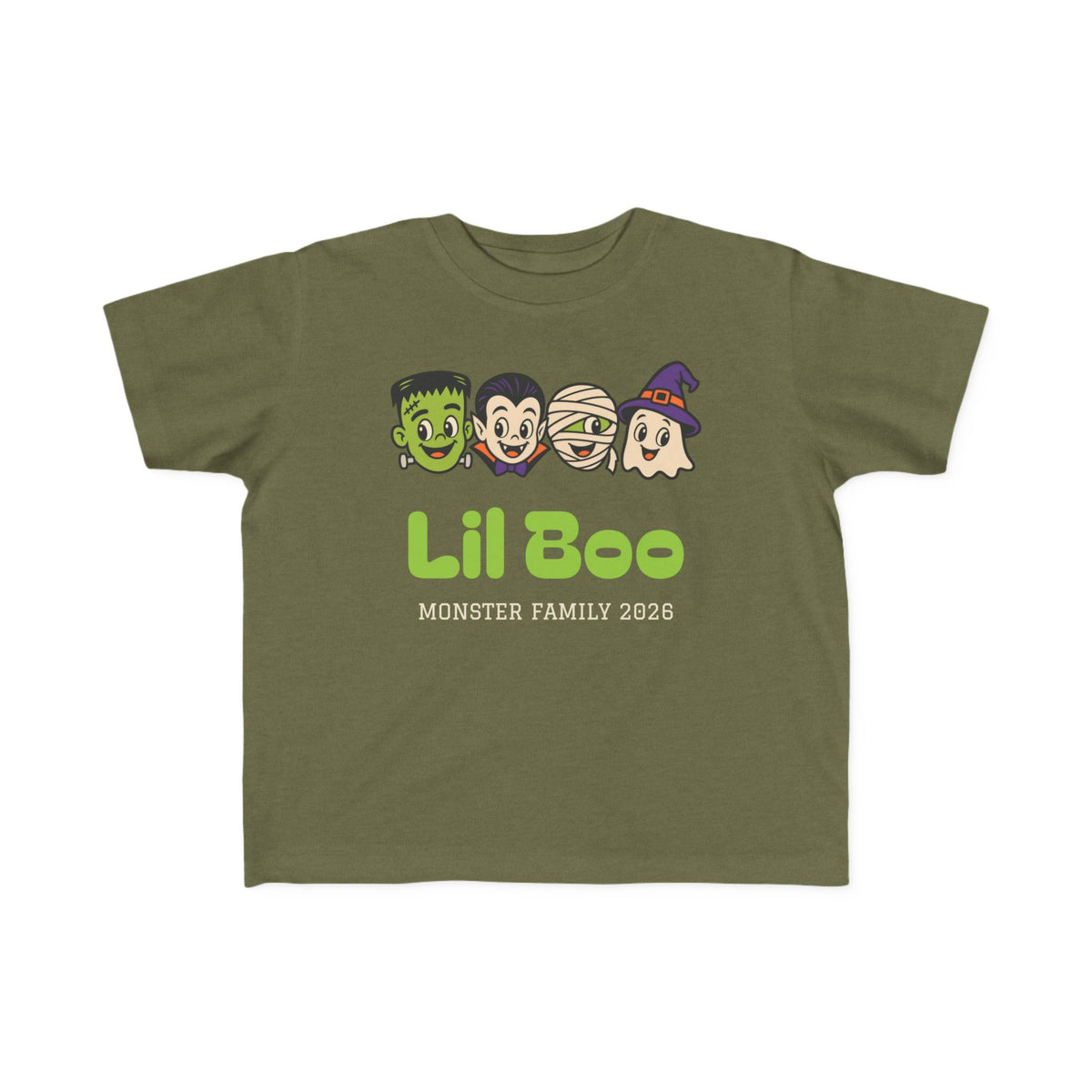 Toddler Monster Family Shirt, Custom Monster Name Toddler Halloween Tee, Lil Boo