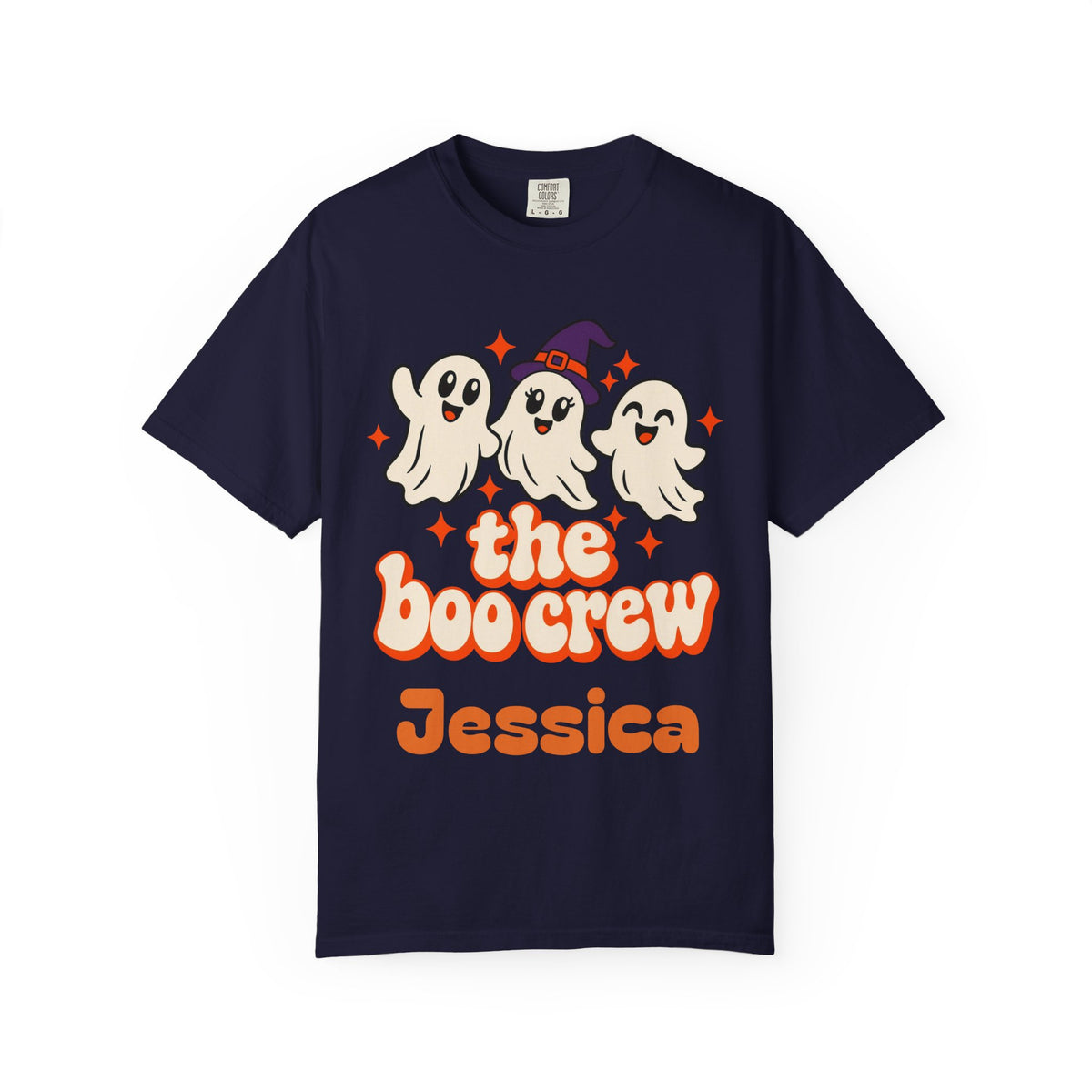 The Boo Crew Shirt, Custom Name Halloween Shirt, Matching Family Halloween Shirts, Group Halloween Tee, Retro Ghost Shirt, Comfort Colors