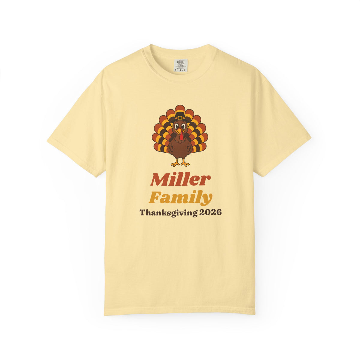 Family Thanksgiving Shirts 2026, Custom Family Name Turkey Tee, Matching Thanksgiving Shirt, Retro Turkey Shirt, Comfort Colors