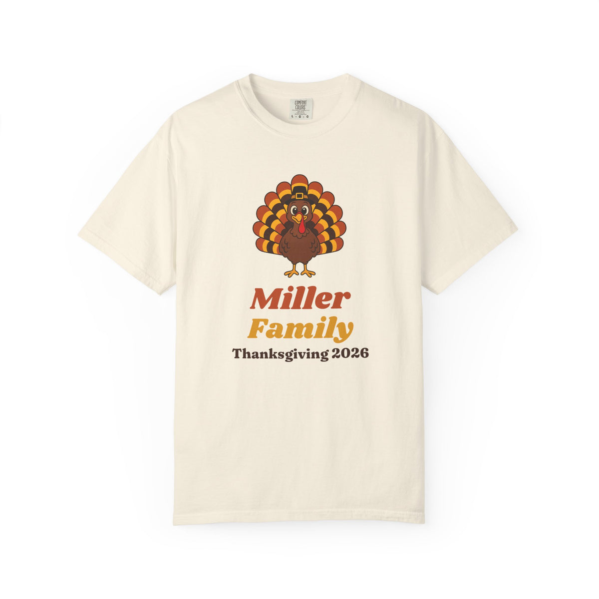 Family Thanksgiving Shirts 2026, Custom Family Name Turkey Tee, Matching Thanksgiving Shirt, Retro Turkey Shirt, Comfort Colors