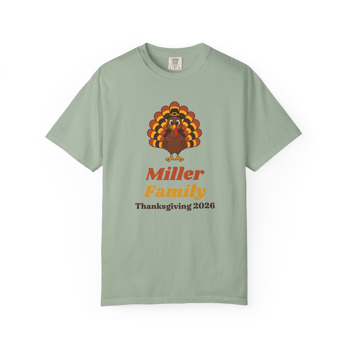 Family Thanksgiving Shirts 2026, Custom Family Name Turkey Tee, Matching Thanksgiving Shirt, Retro Turkey Shirt, Comfort Colors